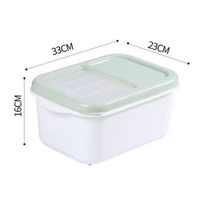 5KG plastový dávkovač obilnín, vlhkotesný úložný box, kuchynský organizér na potraviny, ryžu a obilniny, úložné plechovky a poháre