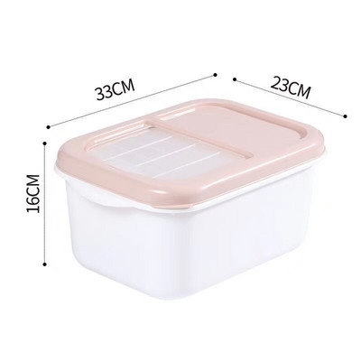 5KG plastový dávkovač obilnín, vlhkotesný úložný box, kuchynský organizér na potraviny, ryžu a obilniny, úložné plechovky a poháre