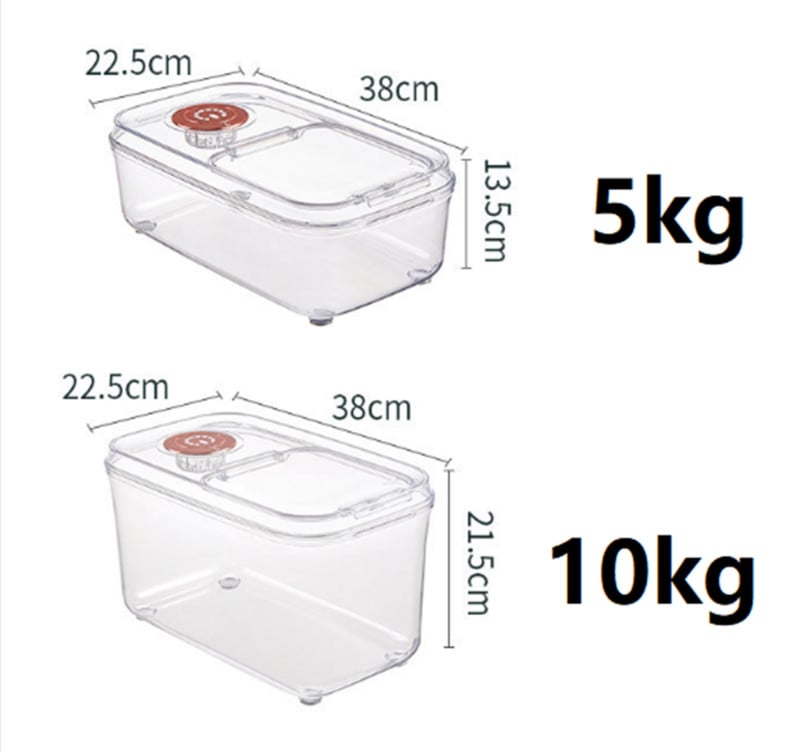 5/10KG kuchynská úložná krabica na ryžu, nano vložka, odolná voči vlhkosti, nádoba na ryžu, uzavretá vedro na cereálie, kuchynský organizér