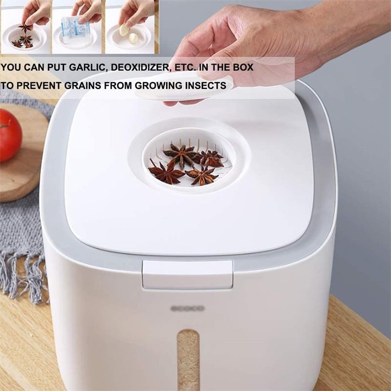 ECOCO dozator riže Kuhinjski organizator i posuda za pohranu Kanta za žitarice Hrana za kućne ljubimce Nano zatvorena kutija otporna na insekte Mjerna posuda