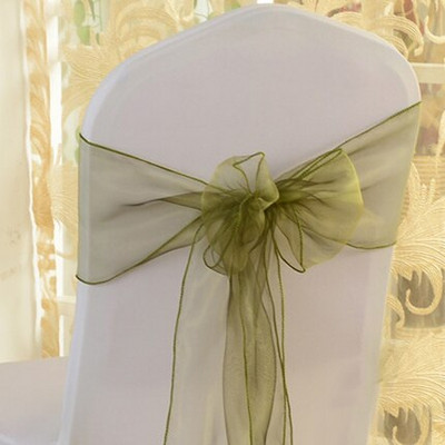 50PCS/lot Pojas za stolicu od organze Mašne Pojas za vjenčanje Dekoracije za bankete Dobavljač navlake za stolicu Pojas od kristalne organze