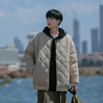 Vyriška laisvalaikio striukė su logotipu ilgomis rankovėmis