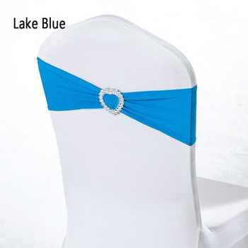 Μπομπονιέρα βάπτισης για αγοράκι Ροζ Μπλε ελαστική καρέκλα Spandex Ζωντανό κορδόνι Καρδιά Πόρπη Διακόσμηση Τελετής Γάμου 50 τεμάχια
