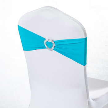 Μπομπονιέρα βάπτισης για αγοράκι Ροζ Μπλε ελαστική καρέκλα Spandex Ζωντανό κορδόνι Καρδιά Πόρπη Διακόσμηση Τελετής Γάμου 50 τεμάχια