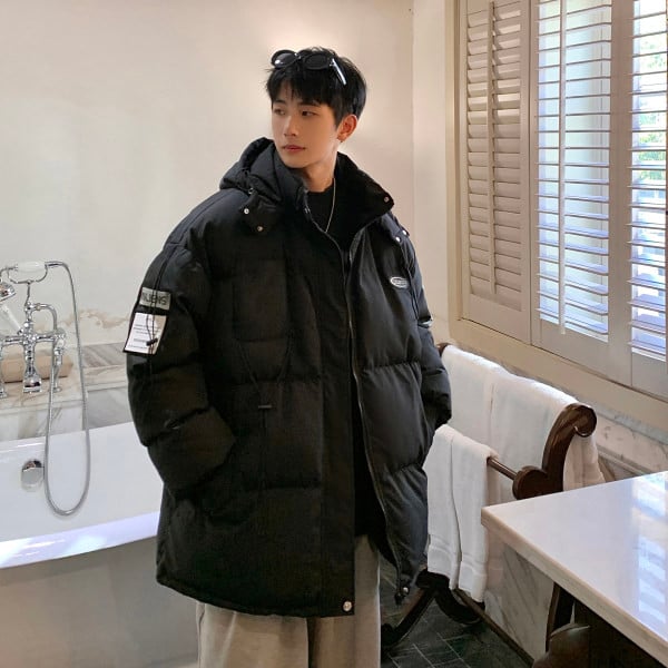 Topli zimski kaput s kapuljačom - široki model