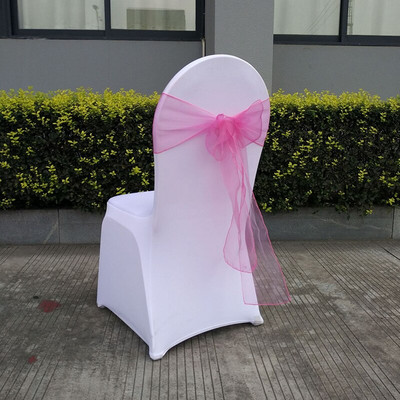 25 vnt. kėdžių mazgas vestuvių vakarėliui banketų reikmenys kėdžių varčios organza vestuvinės kėdės nugaros apdaila 18 * 275 cm 13 spalvų