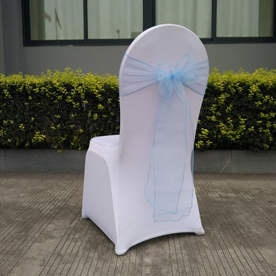 25 vnt. kėdžių mazgas vestuvių vakarėliui banketų reikmenys kėdžių varčios organza vestuvinės kėdės nugaros apdaila 18 * 275 cm 13 spalvų