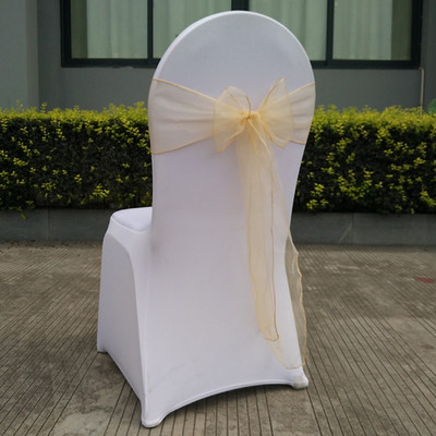 25 vnt. kėdžių mazgas vestuvių vakarėliui banketų reikmenys kėdžių varčios organza vestuvinės kėdės nugaros apdaila 18 * 275 cm 13 spalvų