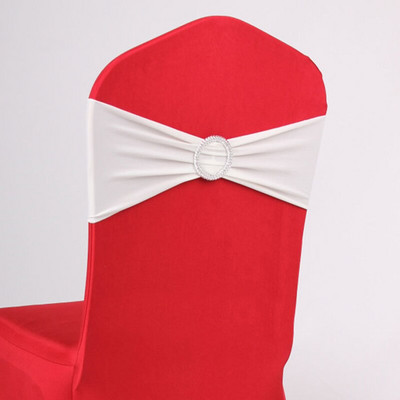 50 vnt. elastinių kėdžių varčios Spandex vestuvių kėdžių dekoravimo juosta su žiedu banketų vakarėlio dekoracija noeud de chaise mariage