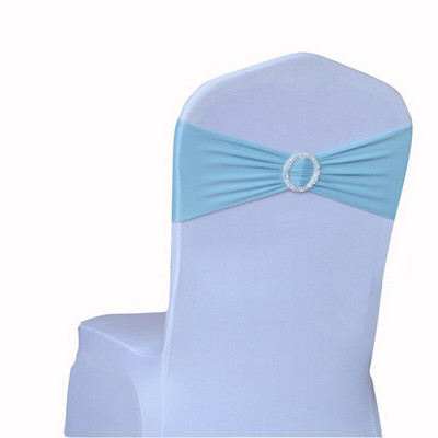 50 vnt. elastinių kėdžių varčios Spandex vestuvių kėdžių dekoravimo juosta su žiedu banketų vakarėlio dekoracija noeud de chaise mariage