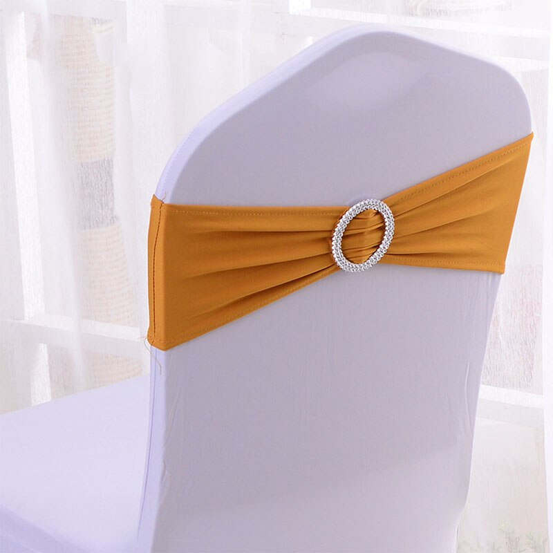 50 buc. Cerceve pentru scaune elastice, spandex, pentru decorare pentru scaune de nunta, canapea cu inel, decor pentru petreceri pentru banchet, noeud de chaise mariage