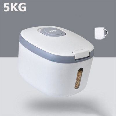 5/10/15 KG konyhai rizstároló doboz nano betétes, nedvességálló rizstartály, lezárt gabonafélék vödör Otthoni kisállateledel bolt