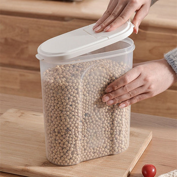 Контейнер за съхранение на храна с голям капацитет Кухненски органайзер Запечатана кутия за съхранение на свежест Дозатор за зърнени храни Прозрачен резервоар за съхранение