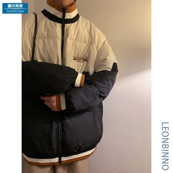 Jachetă de bărbați model nou cu guler înalt și inscripție