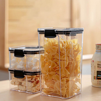 Домашни кухненски аксесоари Съхранение на храна Кухненски контейнери Съхранение на зърно Кухненски кутии за съхранение За килера Буркани за съхранение с капак