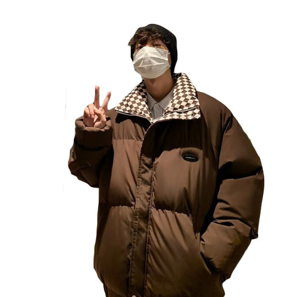 Férfi téli kabát - magas gallérral