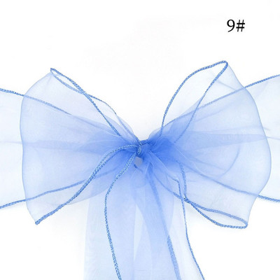 18X275 cm Mados išpardavimas organzos kėdžių varčios, lanksčios dangtelio apdangalai, tiulis, skirtos vestuvėms ir vakarėliams, kalėdiniam dekoravimui