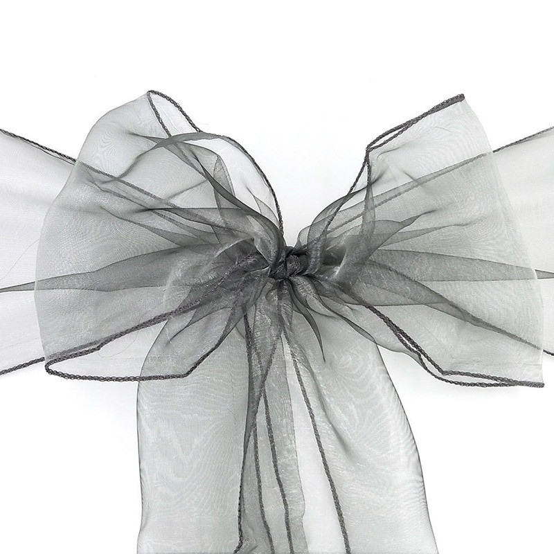 18X275 cm Mados išpardavimas organzos kėdžių varčios, lanksčios dangtelio apdangalai, tiulis, skirtos vestuvėms ir vakarėliams, kalėdiniam dekoravimui