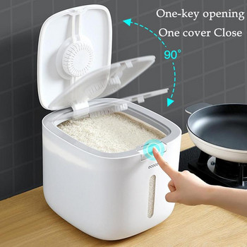 Κουβάς ρυζιού 5L Κύλινδρος ρυζιού με προστασία από έντομα Αποθήκευση τροφίμων Σφραγισμένος κόκκος Κουζίνας Κουζίνας οικιακής χρήσης Κουτί τροφίμων