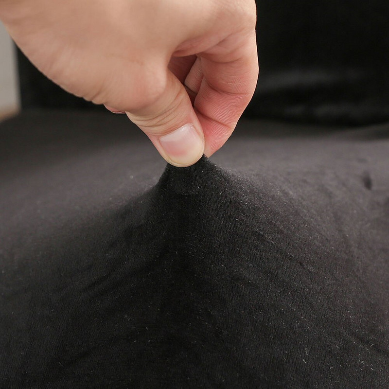 Huse pentru scaune Airldianer, catifea extensibilă, huse pentru mese, culoare solidă, spandex, huse pentru scaune de pluș, protectie pentru sufragerie acasă