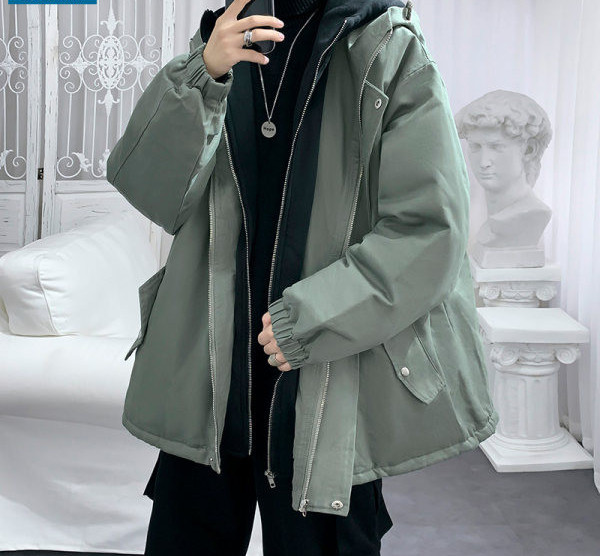 Geaca barbati model larg - imitatie din doua piese