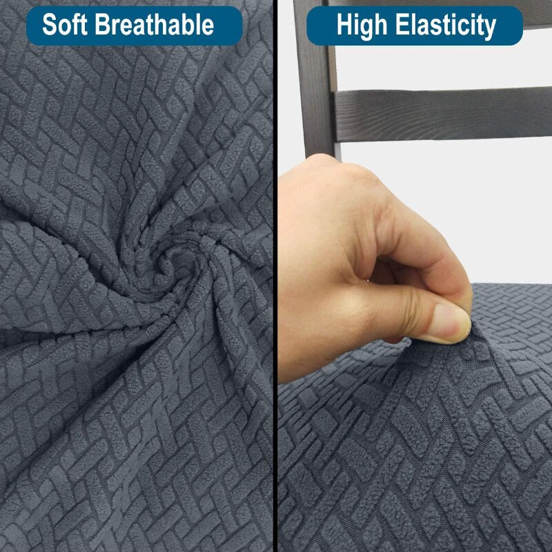 2/4/6 vnt žakardo valgomojo kėdės užvalkalai Nuimami valgomojo kėdės sėdynės užvalkalai, tamprūs sėdynės pagalvėlės užvalkalai valgomojo virtuvės kėdė