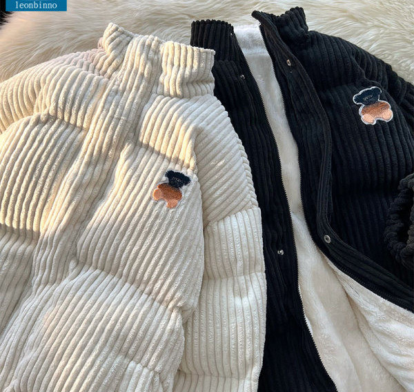 Geaca de barbati model nou cu guler inalt si broderie