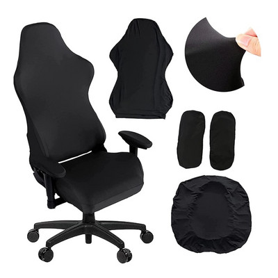 4 τμχ Καλύμματα καρέκλας gaming με υποβραχιόνιο Spandex Splicover κάλυμμα καθίσματος γραφείου για προστατευτικό πολυθρόνας υπολογιστή cadeira gamer