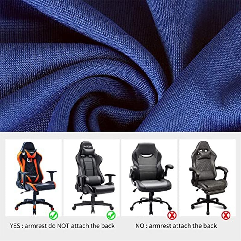 4 vnt žaidimų kėdžių užvalkalai su porankiu Spandex Splicover biuro sėdynės užvalkalas, skirtas kompiuterio fotelio apsaugai cadeira gamer