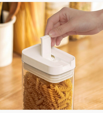 Κουτί αποθήκευσης 4 διαφορετικής χωρητικότητας Πλαστικά ενισχυμένα σφραγισμένα δοχεία αναβάθμισης Κουζίνα Διαφανές δοχείο τροφίμων Keep Fresh δοχείο δοχείο