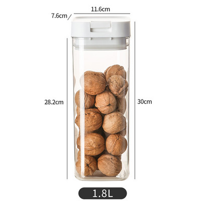 Kutija za pohranu s 4 različita kapaciteta Plastične poboljšane zapečaćene konzerve za nadogradnju Kuhinjski prozirni kanister za hranu Posuda za održavanje svježe Stakla