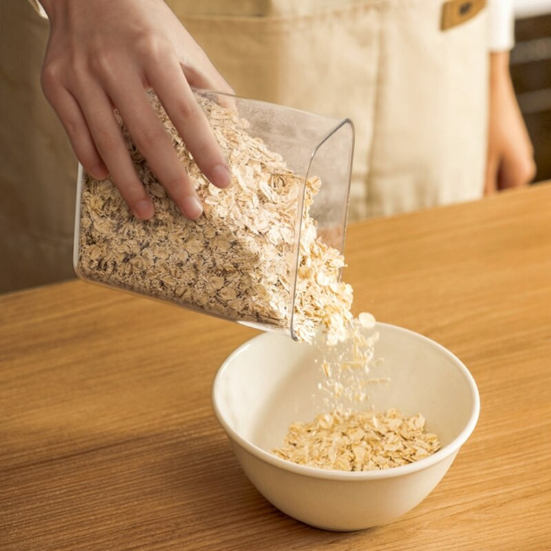 Kutija za pohranu s 4 različita kapaciteta Plastične poboljšane zapečaćene konzerve za nadogradnju Kuhinjski prozirni kanister za hranu Posuda za održavanje svježe Stakla