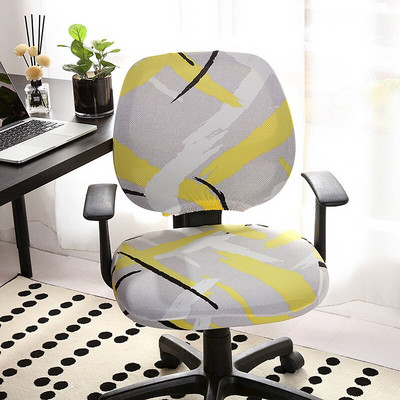 Navlake za uredske stolice za računala Spandex Split navlaka za sjedala Univerzalna navlaka za uredske fotelje protiv prašine funda para silla de oficina