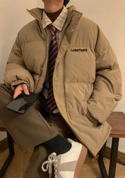 Jachetă casual cu model larg, cu fermoar