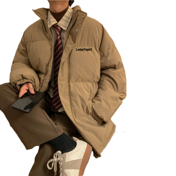 Jachetă casual cu model larg, cu fermoar