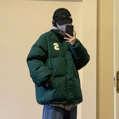 Pánska ležérna bunda s výšivkou a golierom