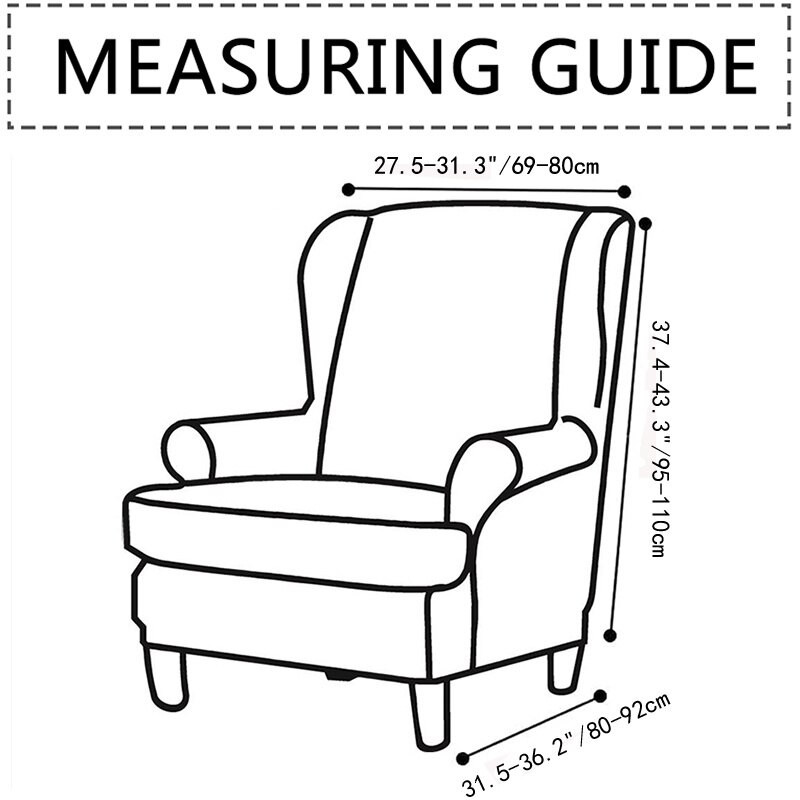 Bohemia Style Wing Navlaka za stolicu Rastezljiva spandex navlaka za fotelju Relax Presvlake za kauč s navlakama za sjedala Navlake za stolice