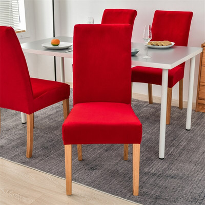 1/2/4 Dobra baršunasta ružičasta navlaka za stolicu rastezljiva elastična navlaka za blagovaonsku stolicu Spandex futrola za uredske stolice housse de chaise