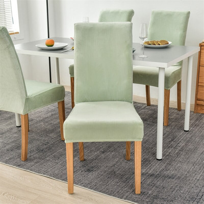 1/2/4 Dobra baršunasta ružičasta navlaka za stolicu rastezljiva elastična navlaka za blagovaonsku stolicu Spandex futrola za uredske stolice housse de chaise