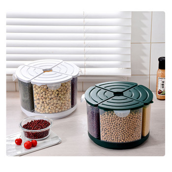 Многофункционална кухненска кофа, запечатана кутия за съхранение Контейнер за ориз Дозатор за зърно Семеен органайзер