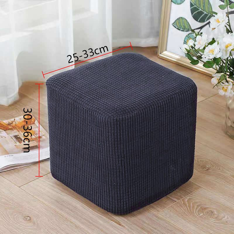 Universali išmatų apsauga Stori vienspalviai kvadratiniai išmatų užvalkalai Stori tamprūs mezginiai apvalūs sėdynių užvalkalai Svetainės kėdės užvalkalai