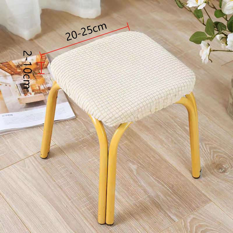 Universali išmatų apsauga Stori vienspalviai kvadratiniai išmatų užvalkalai Stori tamprūs mezginiai apvalūs sėdynių užvalkalai Svetainės kėdės užvalkalai