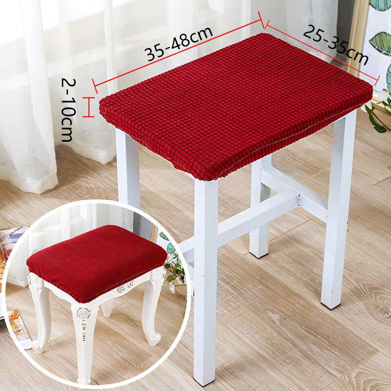 Universali išmatų apsauga Stori vienspalviai kvadratiniai išmatų užvalkalai Stori tamprūs mezginiai apvalūs sėdynių užvalkalai Svetainės kėdės užvalkalai