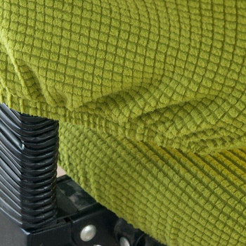 1 комплект (заден капак + калъф за седалка) Офис разделен калъф за компютърен стол Подвижен разтеглив калъф Плътни калъфи Протектор Жакард
