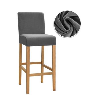 Velvet kangast baaritooli katted venivad pehmed söögitooli katted pestavad lühikesed seljakatted toolid köögi jaoks Kodu hotelli bankett