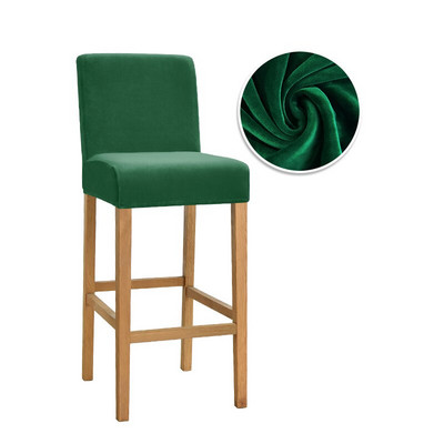 Velvet kangast baaritooli katted venivad pehmed söögitooli katted pestavad lühikesed seljakatted toolid köögi jaoks Kodu hotelli bankett