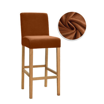 Velvet kangast baaritooli katted venivad pehmed söögitooli katted pestavad lühikesed seljakatted toolid köögi jaoks Kodu hotelli bankett