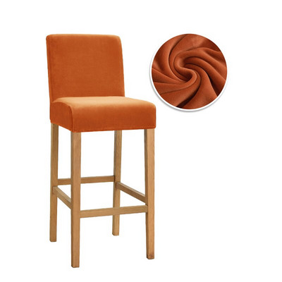 Velvet kangast baaritooli katted venivad pehmed söögitooli katted pestavad lühikesed seljakatted toolid köögi jaoks Kodu hotelli bankett