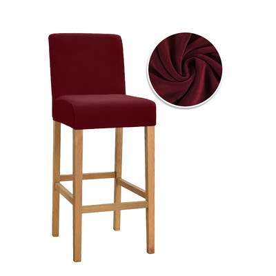 Velvet kangast baaritooli katted venivad pehmed söögitooli katted pestavad lühikesed seljakatted toolid köögi jaoks Kodu hotelli bankett