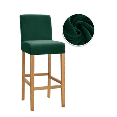 Velvet kangast baaritooli katted venivad pehmed söögitooli katted pestavad lühikesed seljakatted toolid köögi jaoks Kodu hotelli bankett